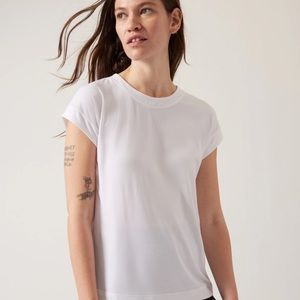 Lot of 2 Athleta Practice Muscle Tees. Worn one time only!! (too big).